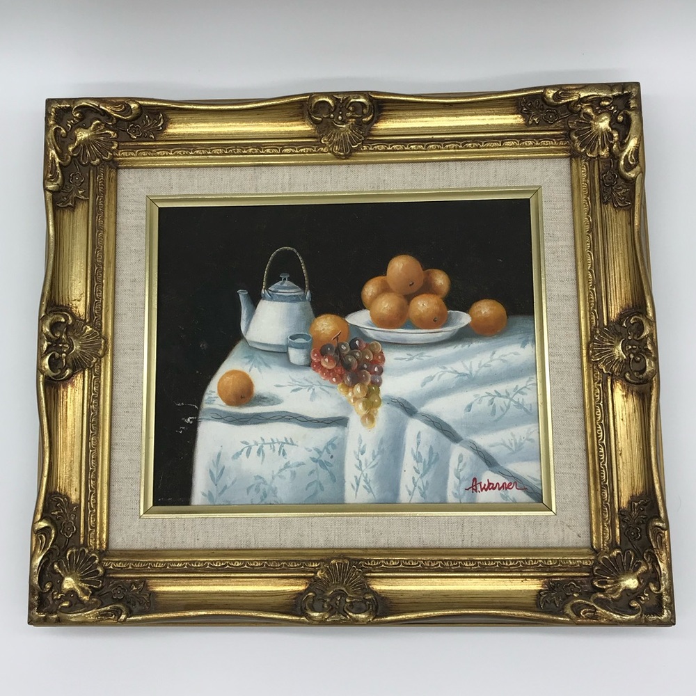 Antique painting with frame 13” x 15”